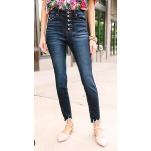 Kancan Going Up Ultra Dark Wash High Waist Skinny Jeans Sz 3/25 NWOT